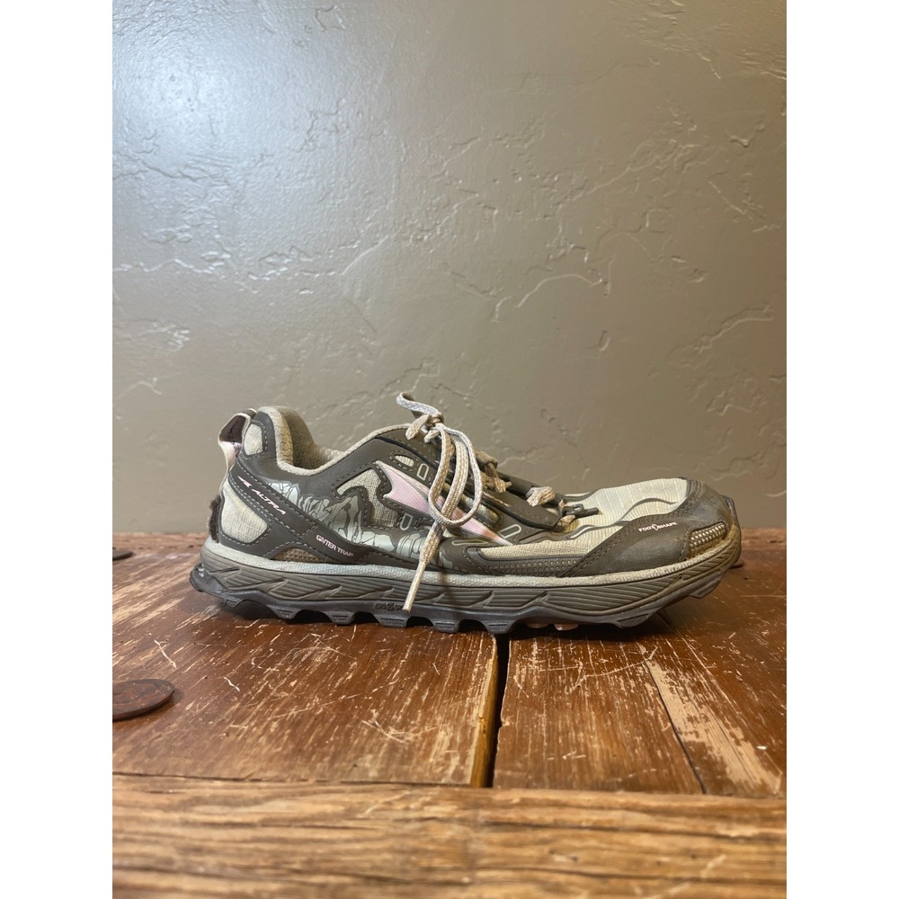 Altra Lone Peak 4 Running Shoes Womens 8.5 Tan Zero Drop Wide Toe Gym Training